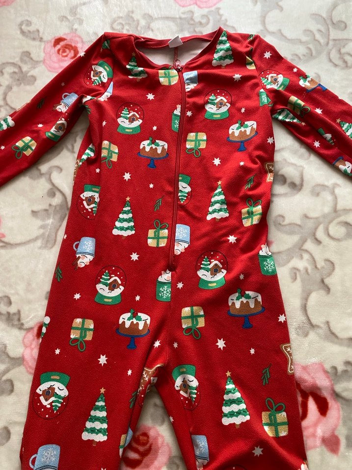 Kırmızı Baskılı Erkek Çocuk tulum - Görsel 4