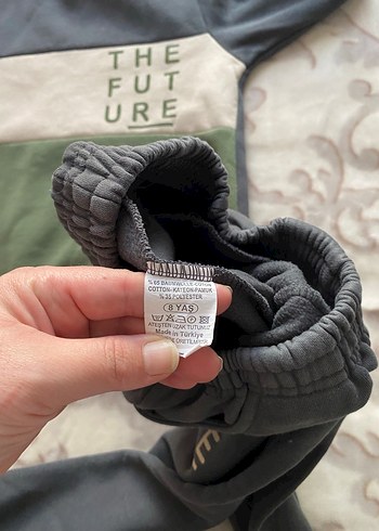 Gri Bebek Erkek Sweatshirt ve Pantolon Takımı - Görsel 6