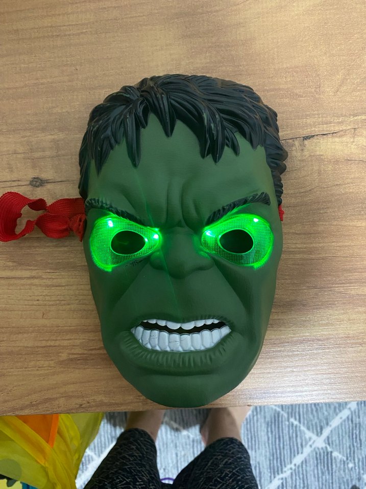 Yeşil Hulk Maskesi Çocuklar İçin - Görsel 3