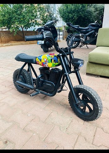 Renkli Desenli Çocuk  motosiklet - Görsel 3