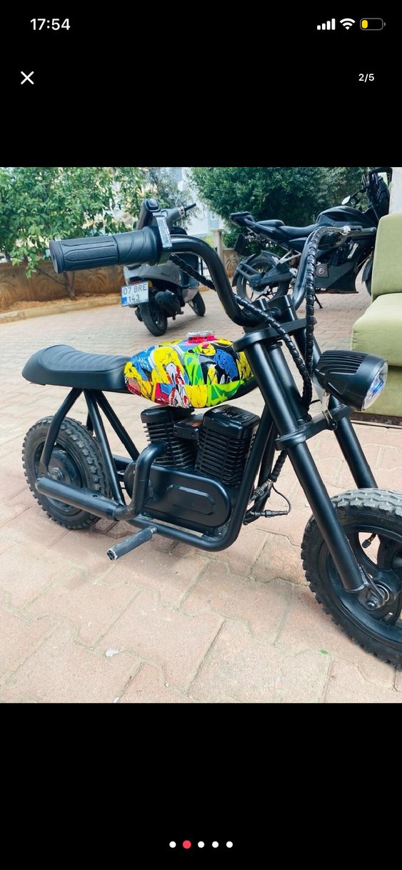 Renkli Desenli Çocuk  motosiklet - Görsel 2