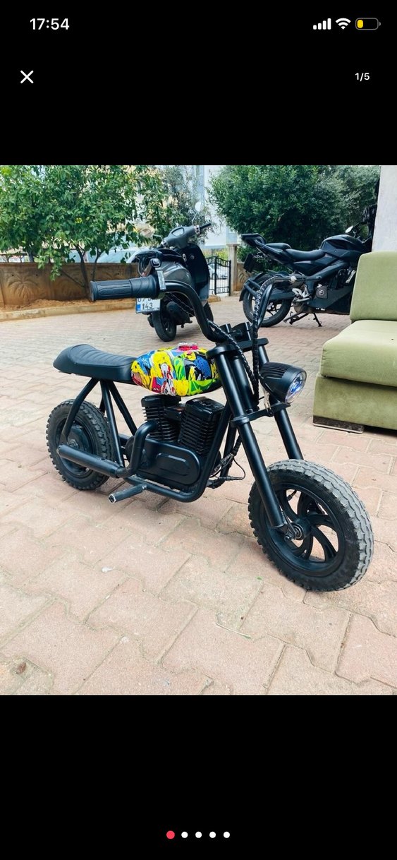 Renkli Desenli Çocuk  motosiklet - Görsel 3