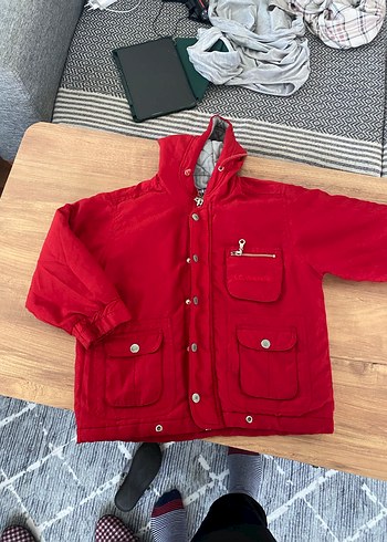 Kırmız Çocuk montu - Görsel 4