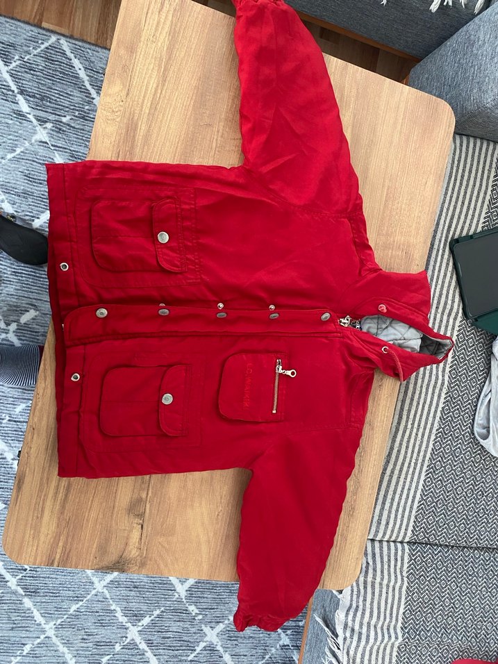 Kırmız Çocuk montu - Görsel 3