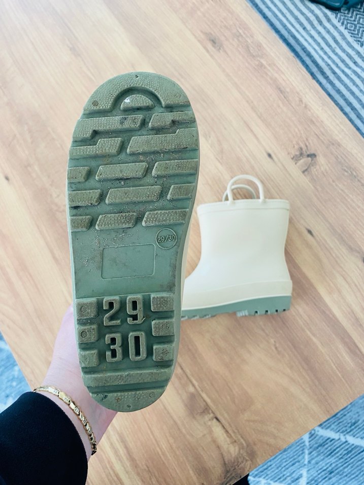 Çocuk Bej Lastik Çizme - Görsel 4