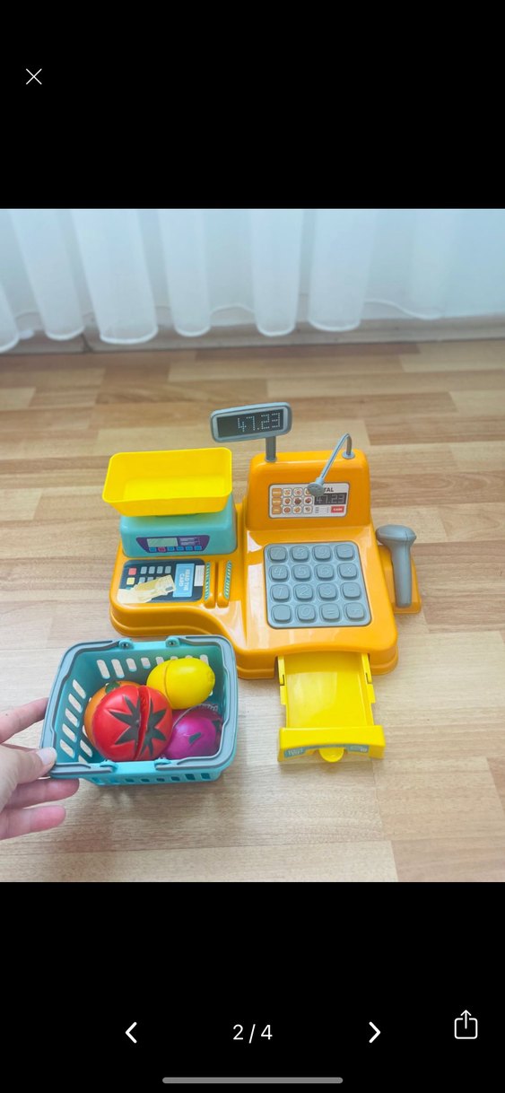 Sarı Renkli Eğitici Oyuncak Market Seti - Görsel 2