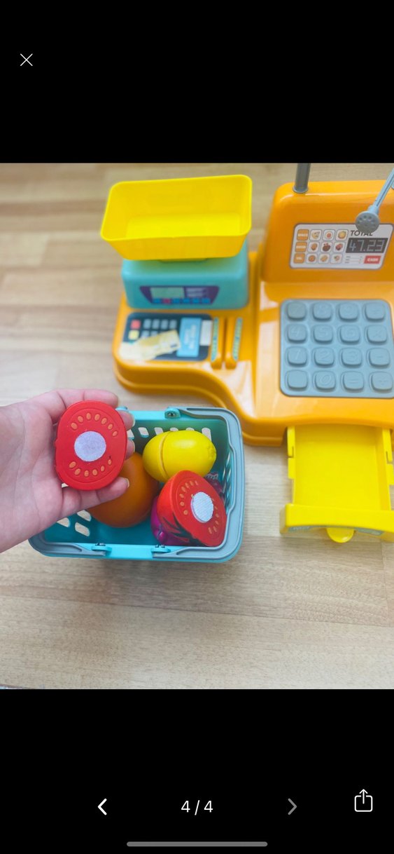 Sarı Renkli Eğitici Oyuncak Market Seti - Görsel 4