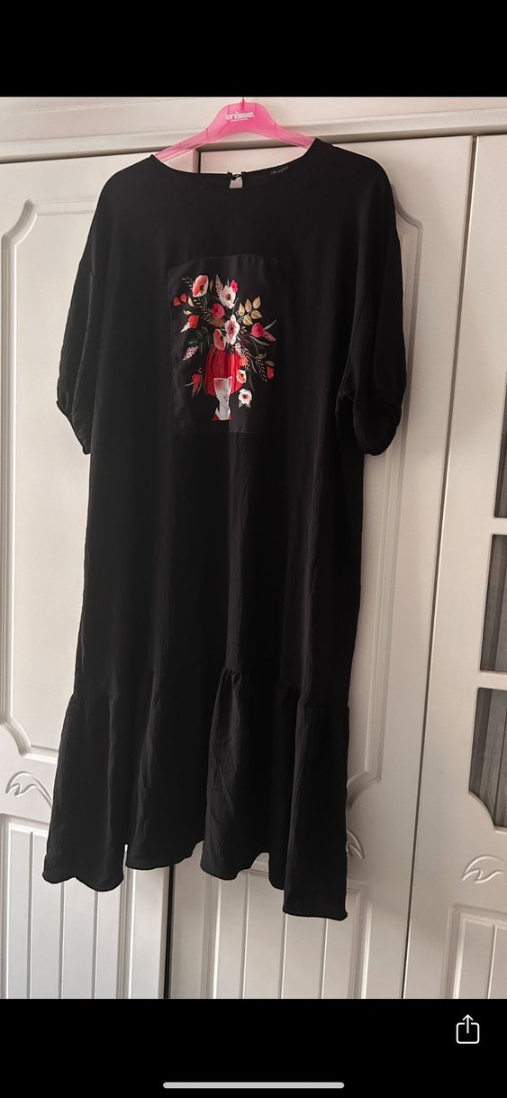 Siyah Midi Kadın Elbise - Görsel 2