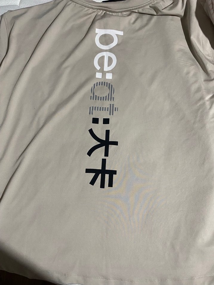 Bej Kadın Kısa Kollu Spor Tişört - Görsel 2