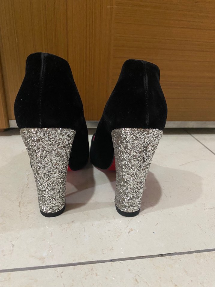 SOHO Siyah Süet Stiletto Kadın Topuklu - Görsel 2