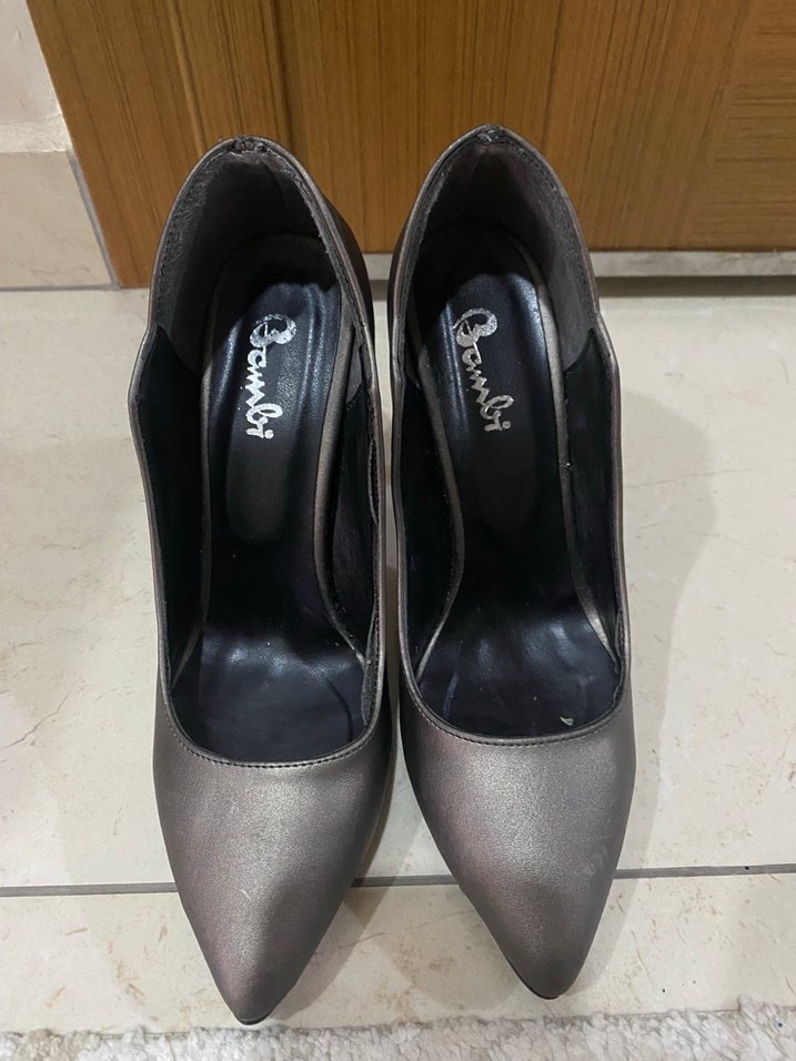 Bambi Gri Stiletto - Görsel 3