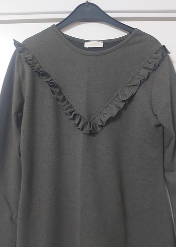 haki tesettür elbise - Görsel 3