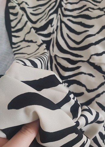 zebra desen şal - Görsel 4