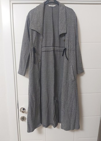 uzun mevsimlik trenç hırka - Görsel 5