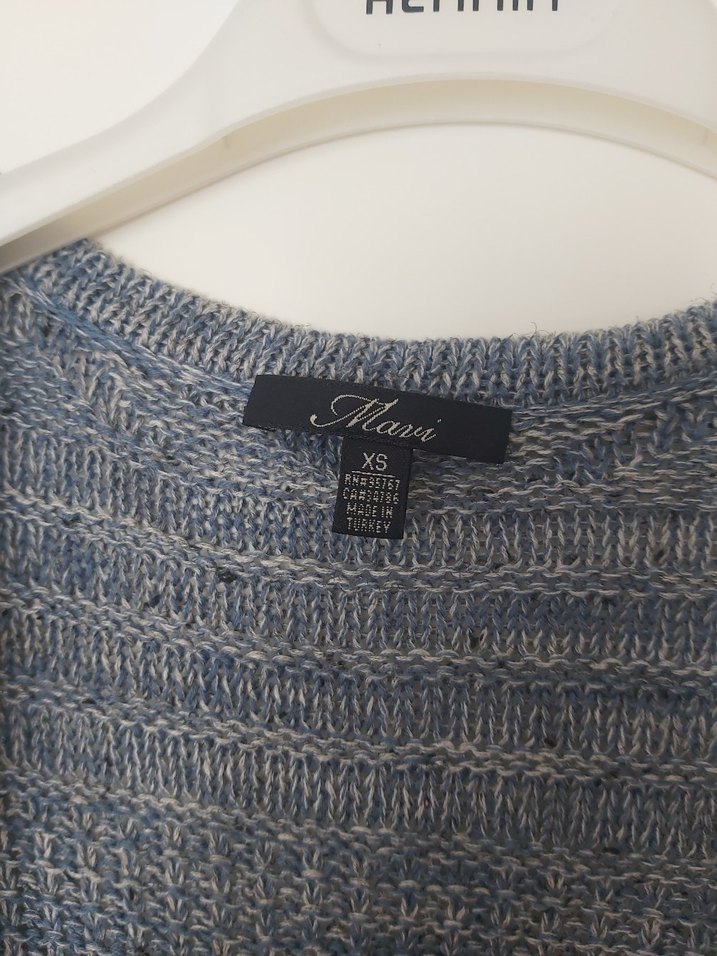 mavi uzun salaş hırka - Görsel 2