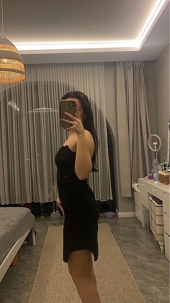 m Beden Mimi straplez elbise
