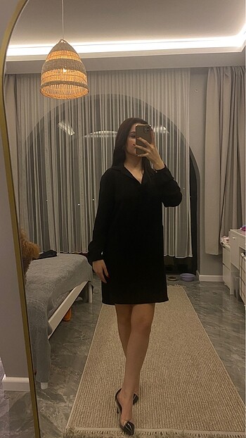 s Beden siyah Renk mango gömlek elbise