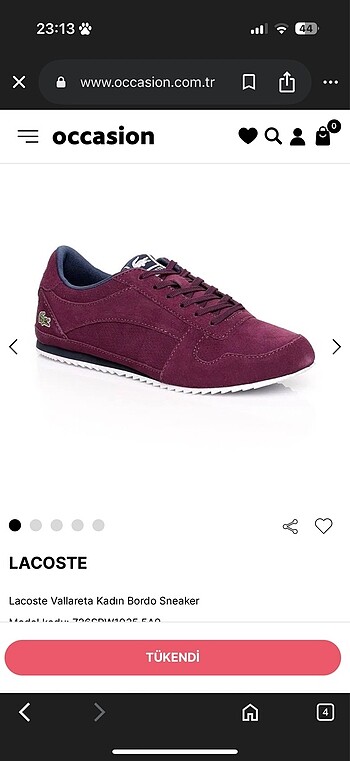 Lacoste spor ayakkabı
