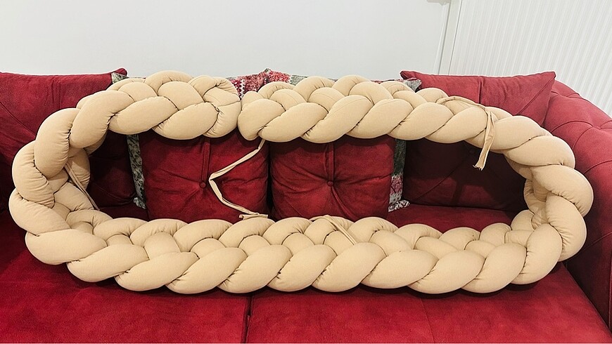 360 cm 4 örgü beşik korumalık