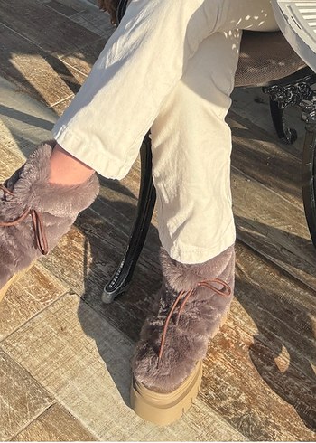 Kar botu kürklü peluşlu