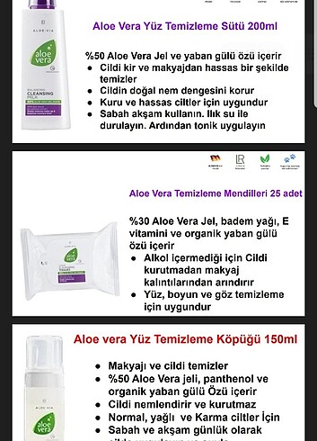 LR 3'lü Set Cilt Bakımı ürünleri