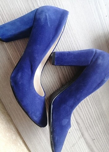 36 Beden lacivert Renk Kalın topuk stiletto 