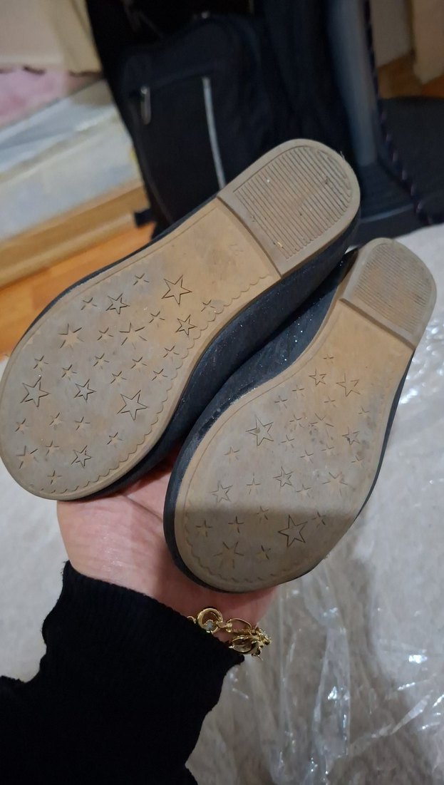 Kız Çocuk Siyah Tokalı Babet Ayakkabı - Görsel 2