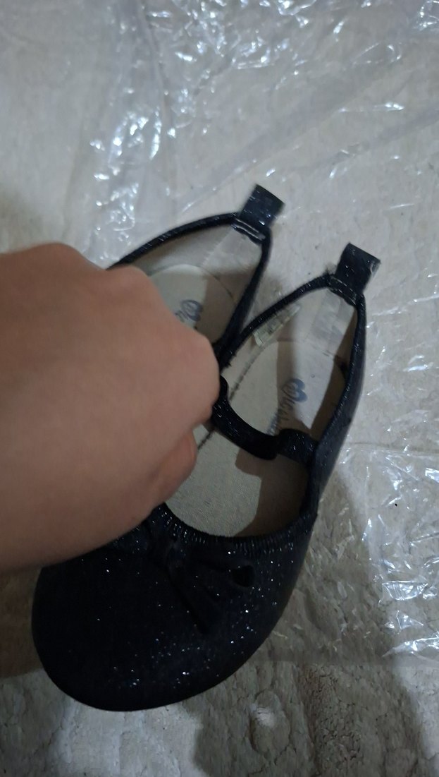 Kız Çocuk Siyah Tokalı Babet Ayakkabı - Görsel 4