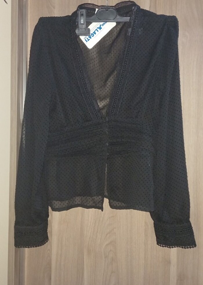 Transparan crop Gömlek  - Görsel 2