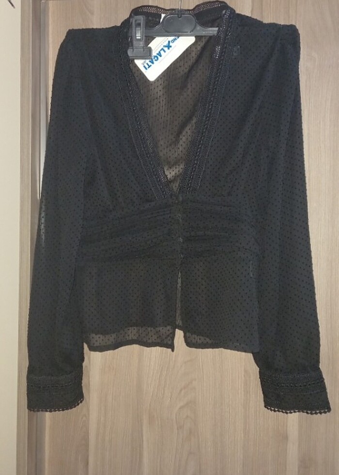 Transparan crop Gömlek  - Görsel 3