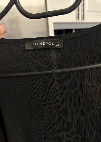 Trendyol & Milla Siyah Uzun Kollu Salaş Uzun Elbise