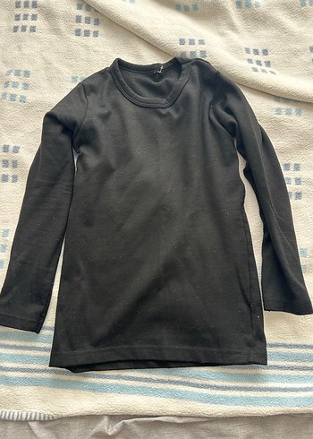 Siyah Çocuk Uzun Kollu İçlik kazak - Görsel 3