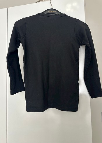 Siyah Çocuk Uzun Kollu İçlik kazak - Görsel 2