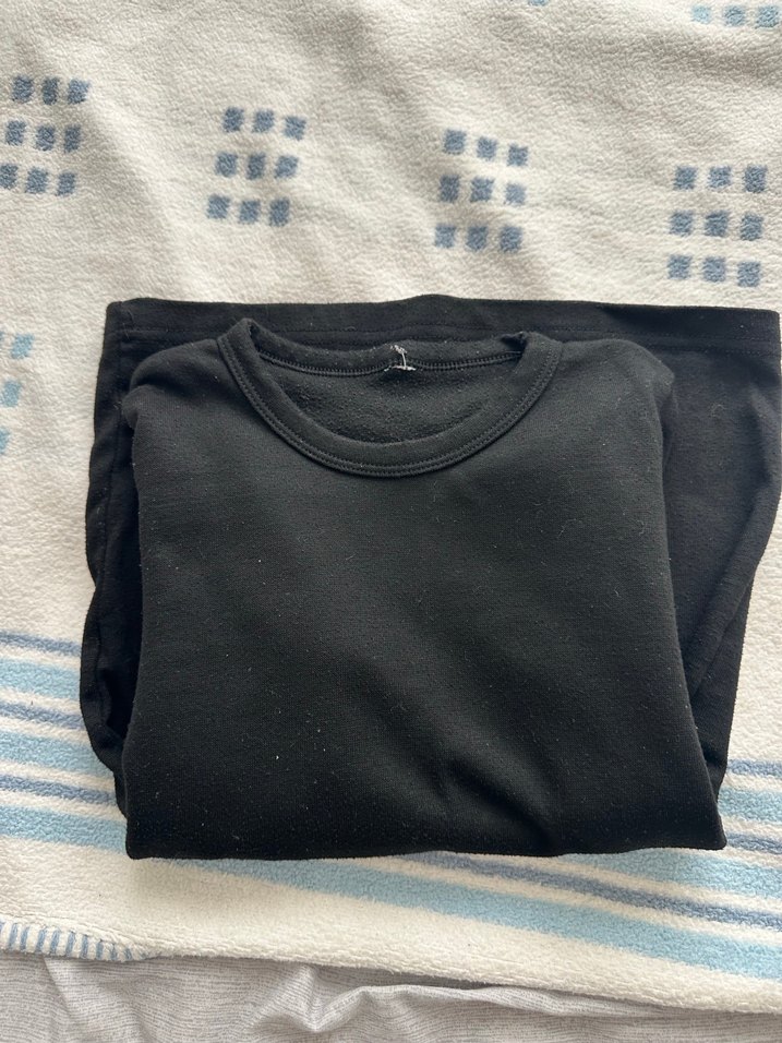 Siyah Çocuk Uzun Kollu İçlik kazak - Görsel 5