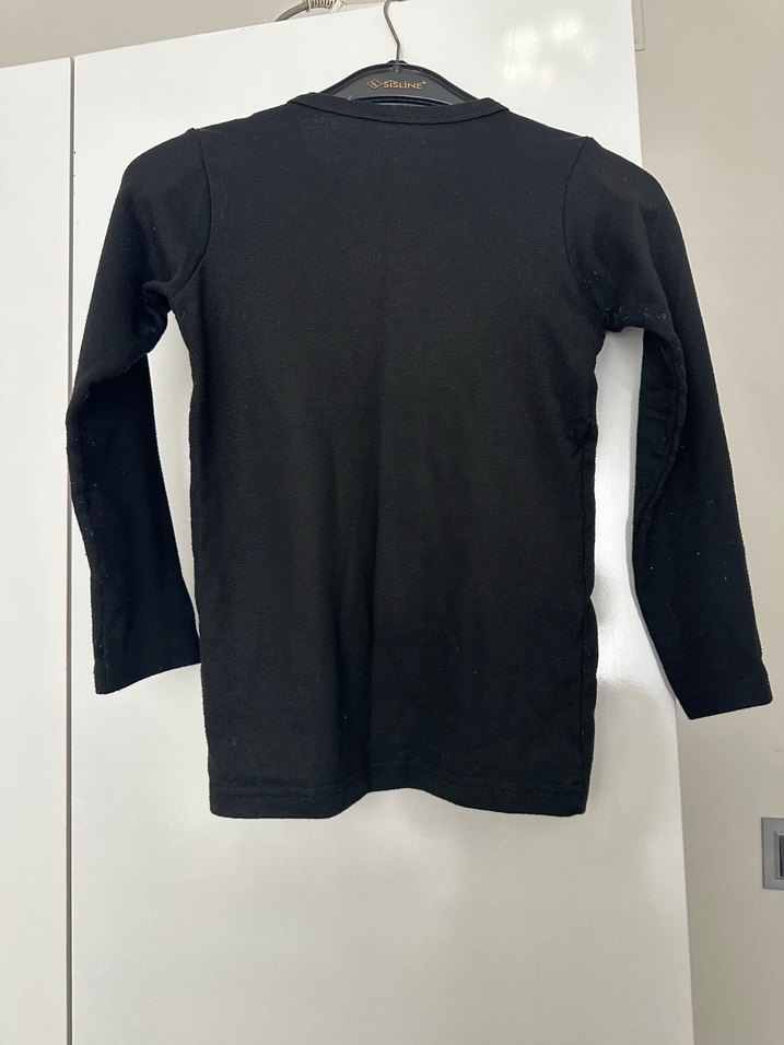 Siyah Çocuk Uzun Kollu İçlik kazak - Görsel 2