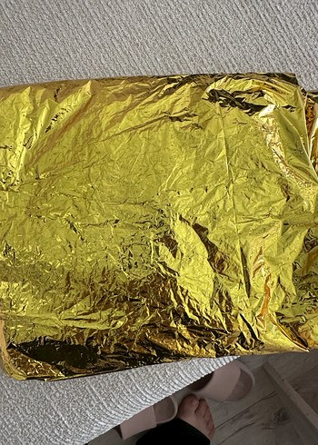 Folyo Parlak Altın Renkli Düz - Görsel 3