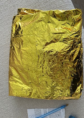 Folyo Parlak Altın Renkli Düz - Görsel 2