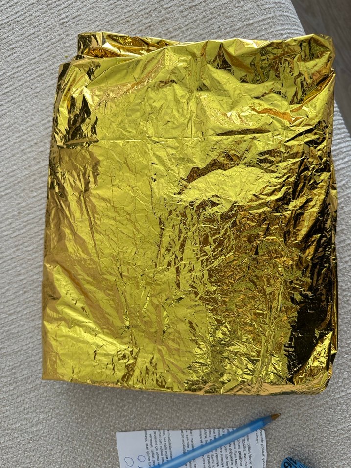 Folyo Parlak Altın Renkli Düz - Görsel 2