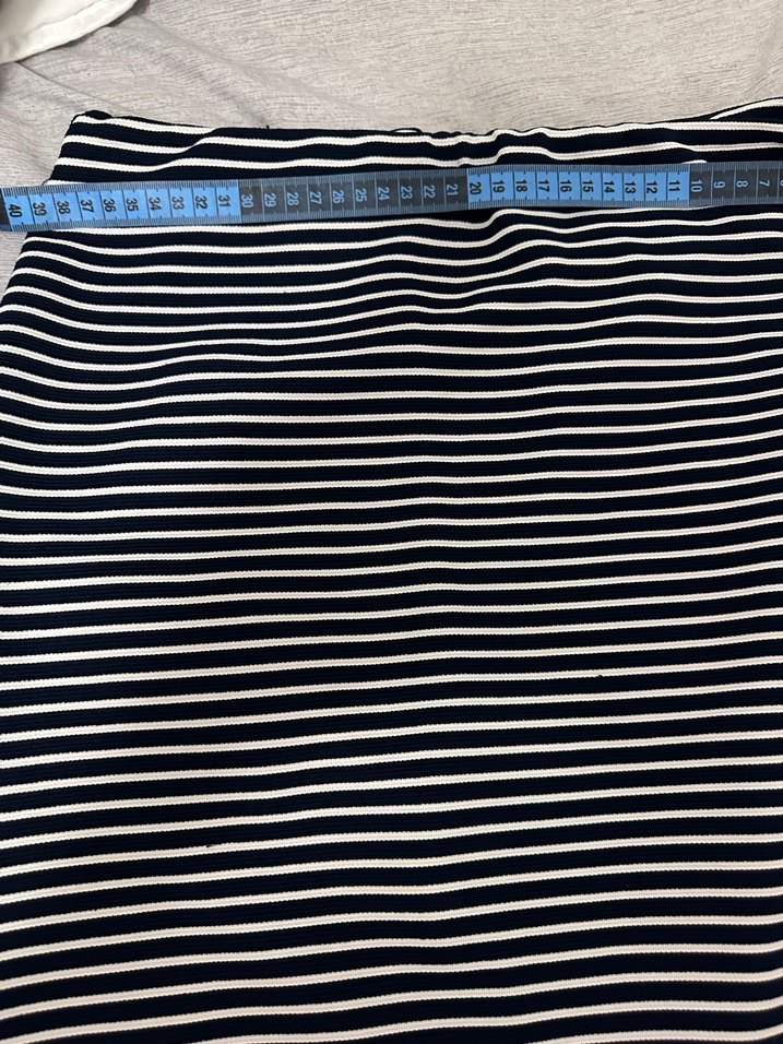 Çizgili Pilili Midi Hamile Eteği - Görsel 3