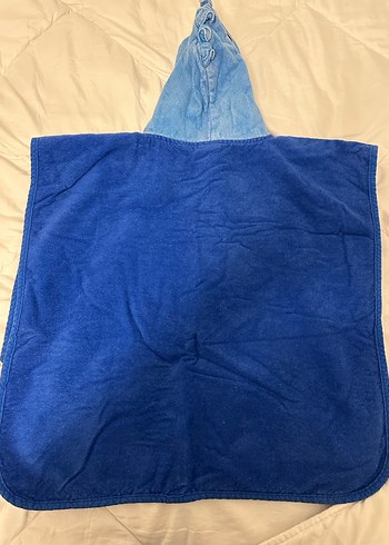 Kapüşonlu Erkek Çocuk Mavi Baskılı Bornoz - Görsel 7