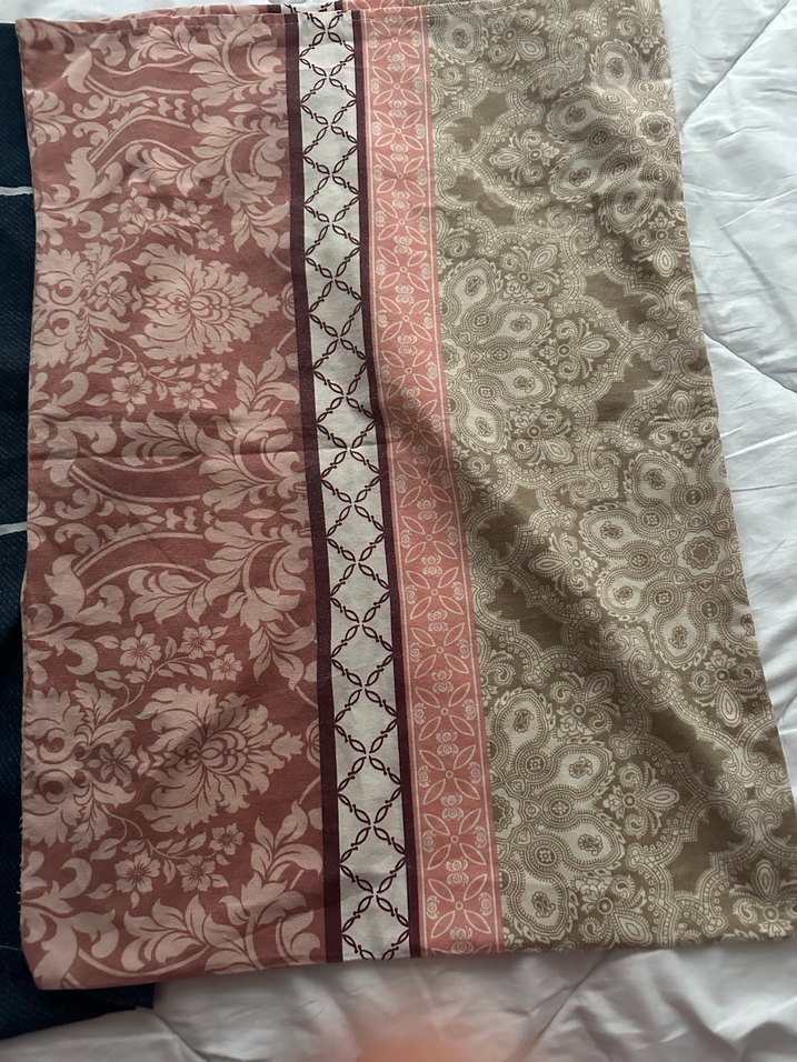 Yastık yüzü Bordo desenli ve koyu desenli - Görsel 2