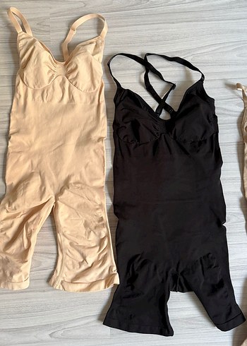 Bej Kadın Midi Şort Tulum - Görsel 3