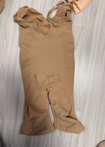 Bej Kadın Midi Şort Tulum - Görsel 8