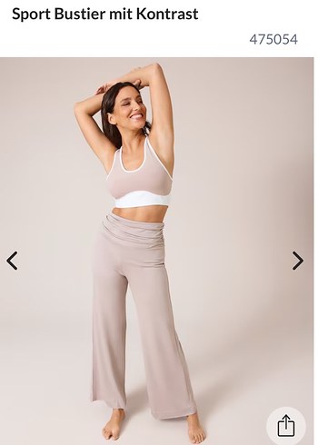 Bej V Yakalı Kısa Spor Büstiyer - Görsel 2