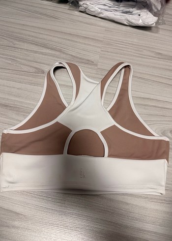 Bej V Yakalı Kısa Spor Büstiyer - Görsel 5