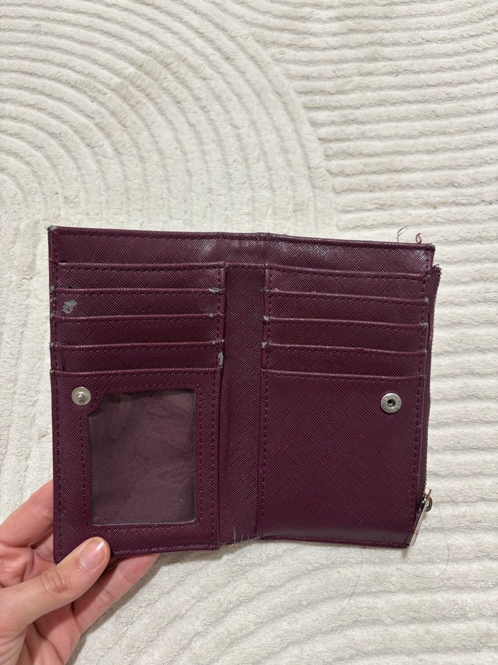 Pastel Renkli Kadın Deri Fermuarlı Clutch Cüzdan - Görsel 2