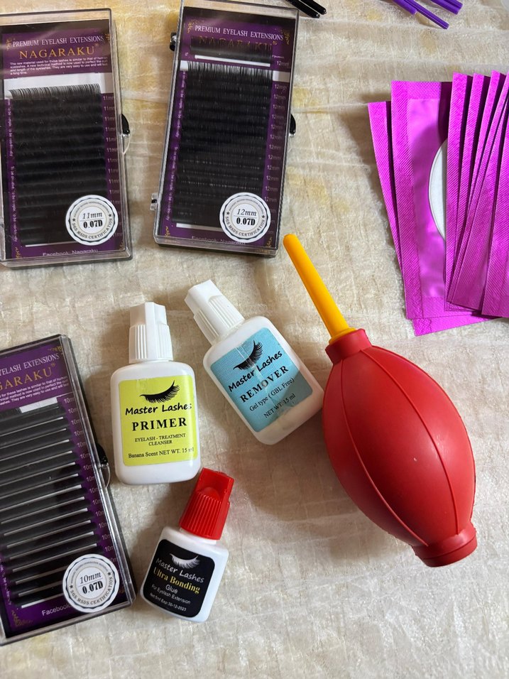 Mor Kirpik Takma Seti ve Aksesuarları - Görsel 2