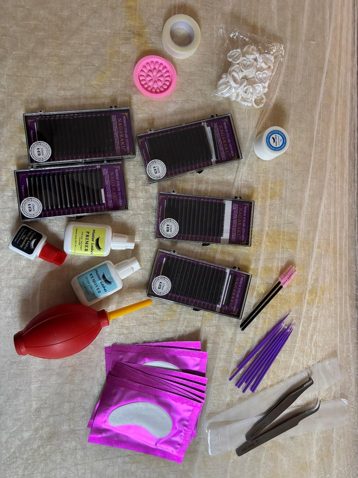 Mor Kirpik Takma Seti ve Aksesuarları - Görsel 5