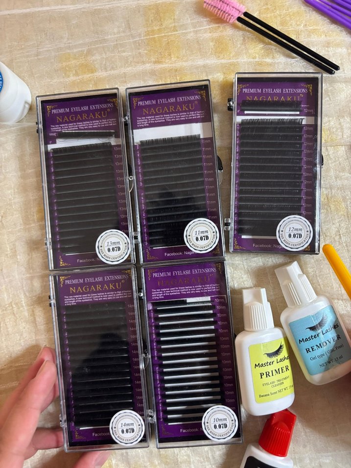 Mor Kirpik Takma Seti ve Aksesuarları - Görsel 4