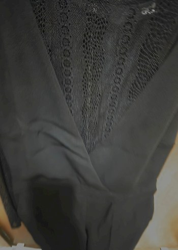 Kadın Siyah Dantel Detaylı Uzun Tulum - Görsel 5